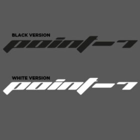Point-7 logo sticker 12x89cm