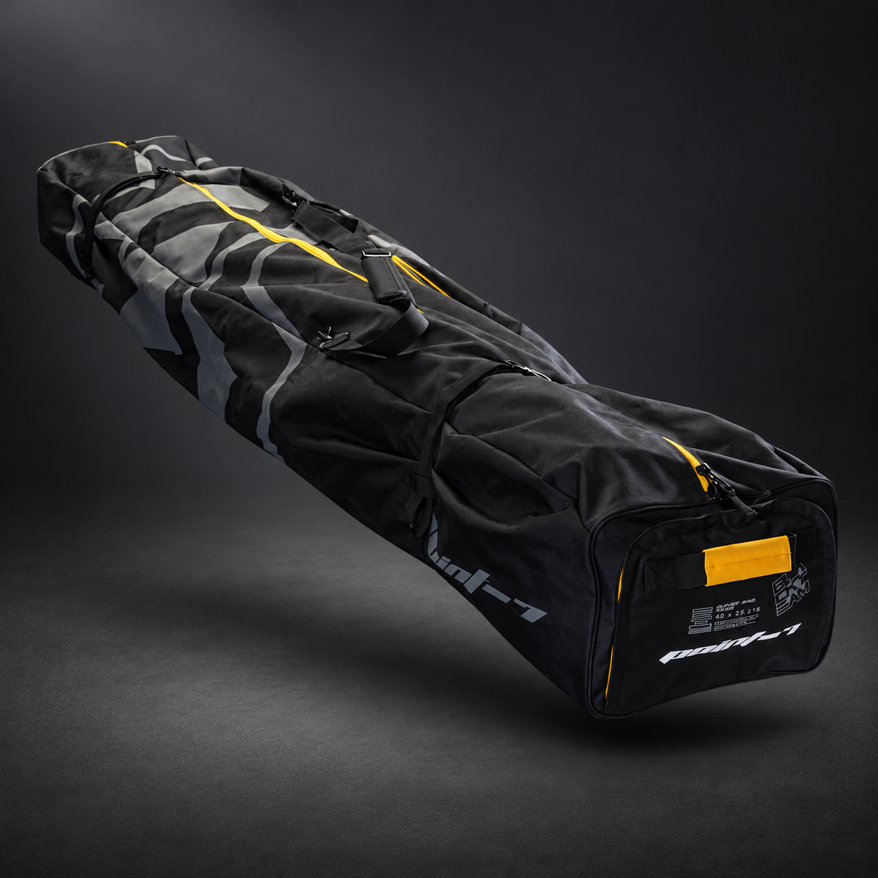 Borsa Quiver nera con zip gialla-7 Quiver Bag - Image 1